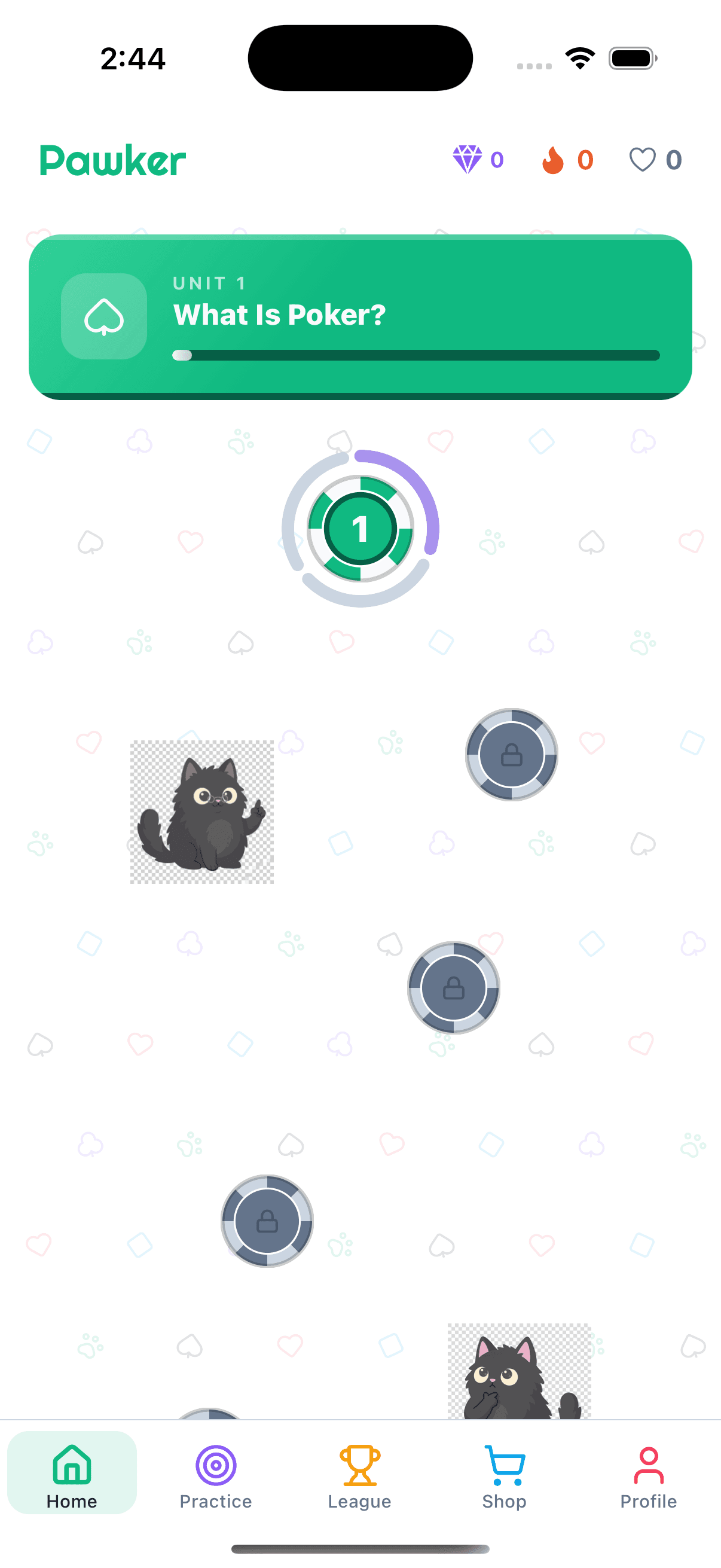 Pawker app home screen